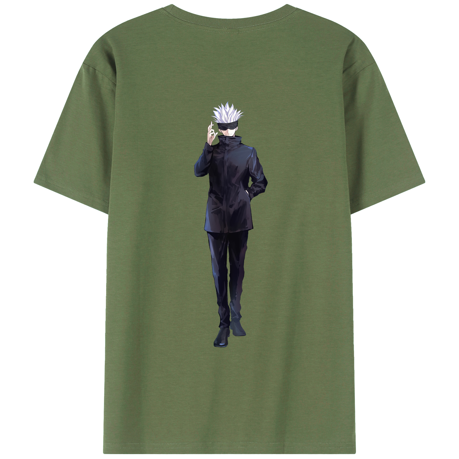 （画像用） 呪術廻戦 Jujutsu Kaisen 綿100％ メンズ半袖Tシャツ（バックプリント） 通気性